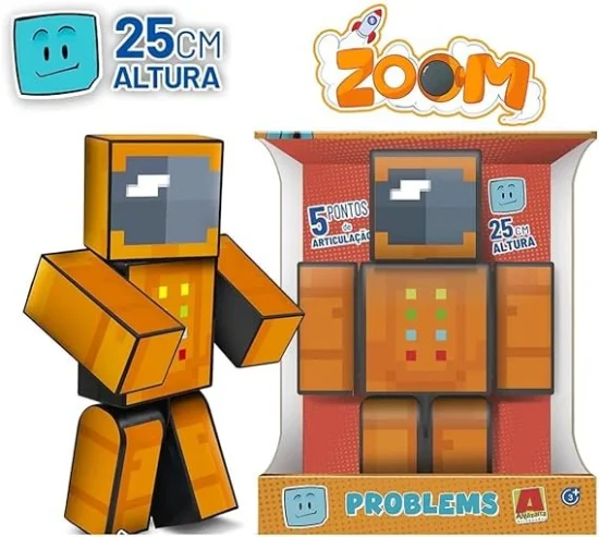 Boneco Zoom Turma do Problems -25cm Minecraft