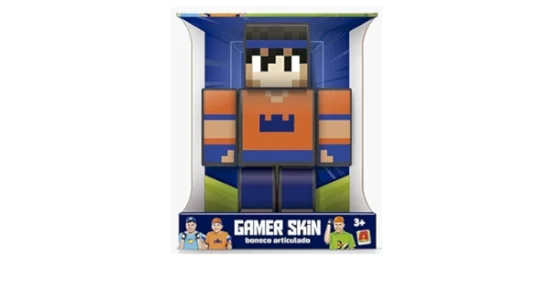 Boneco HeyDavi Gamer Famlia Arqueira- 25cm - Minecraft