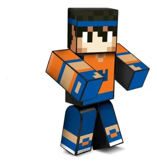 Boneco Minecraft Familia Arqueira Hey Davi 35cm Youtuber 3031322
