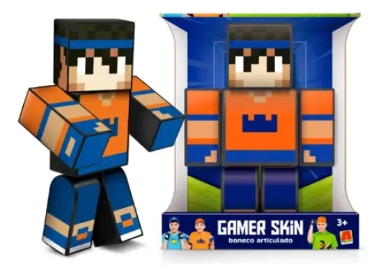 Boneco Minecraft Familia Arqueira Hey Davi 35cm Youtuber 3031322
