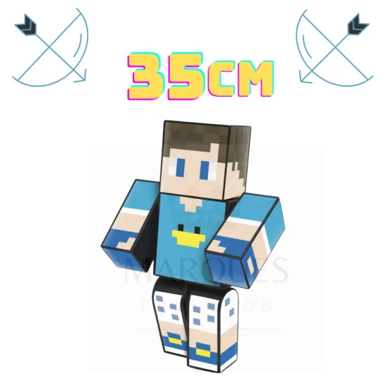 Boneco Familia Arqueira Beto Gamer 35 cm Minecraft 3031321