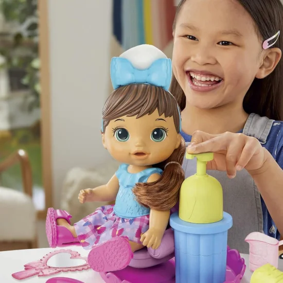 Baby Alive, Boneca Beb Sudsy Styling Morena F5113