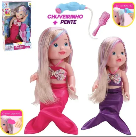 1 Boneca Baby Alive My Little Collection Sereia - Divertoys