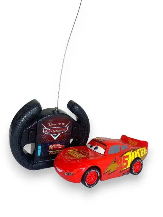 Relmpago MacQueen Dourado Brinquedo Carrinho de Controle Remoto 13CM