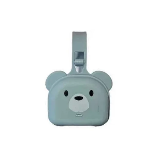 Porta-chupeta Ldico de Plstico Com Ala Decorado Bear Azul   016762