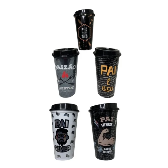 Copo com Tampa Dia dos Pais 500ml