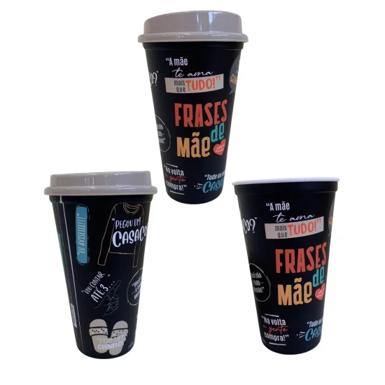1 Copo com Tampa Dia das Mes 500ml Sortido