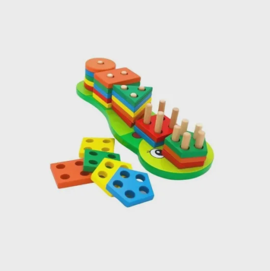 Brinquedo Pedaggico Educativo De Encaixe Centopeia 26 Peas   10711
