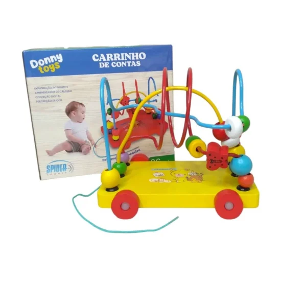 Brinquedo Pedaggico Aramado Labirinto Montanha Russa Colorido - Carro Madeira   10690