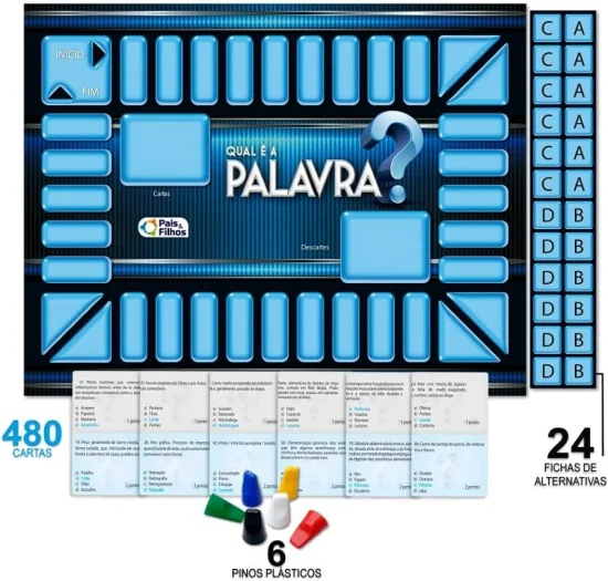 Jogo de Tabuleiro Qual e a Palavra   2750
