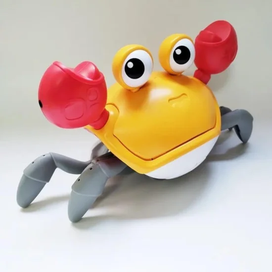Caranguejo Brinquedo Fujo Eletrnico Com Sensor Luz e Msica a Pilha Cor Sortida