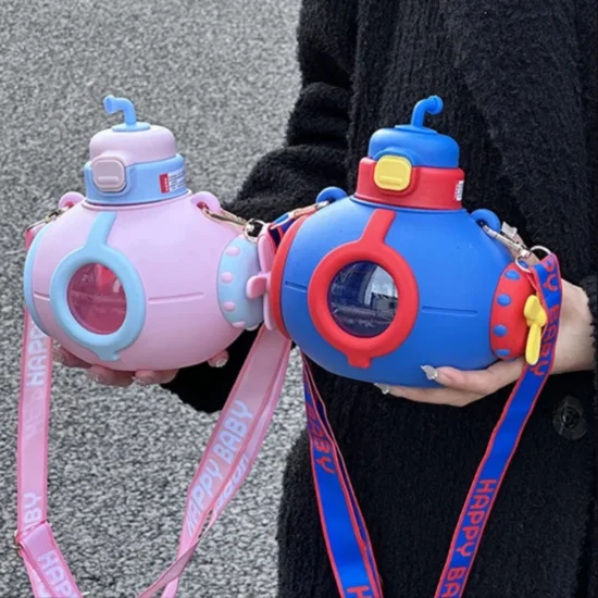Garrafa Infantil Submarino Com Canudo 1000ml