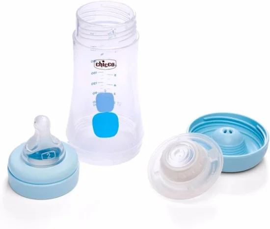 Mamadeira Perfect5 240ml 2m  Fluxo Mdio Azul