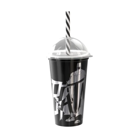 Copo de Plstico com Canudo e Tampa Shake 500ml Batman - 008248