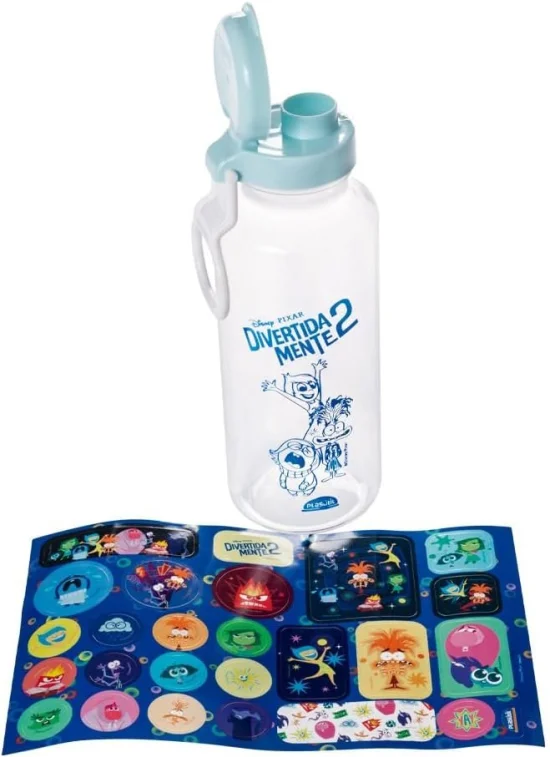 Garrafa de Plstico Com Adesivos Divertida Mente 600ml - 017001