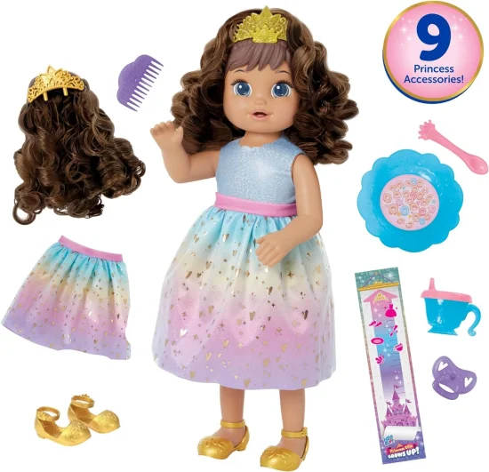 Boneca Baby Alive  Princesa Ellie Grows  75 sons Morena - F5237