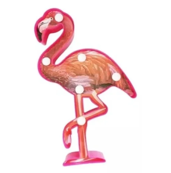 Luminria Flamingo Led 3D Decorativa