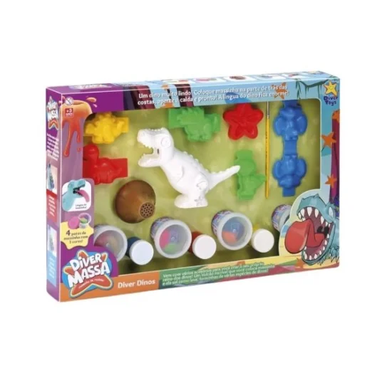 Massinha De Modelar Diver Dinos Divertoys