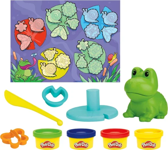 Play-Doh Um Dia na Lagoa - Kit Inicial com 12 peas e 6 cores de massa de modelar