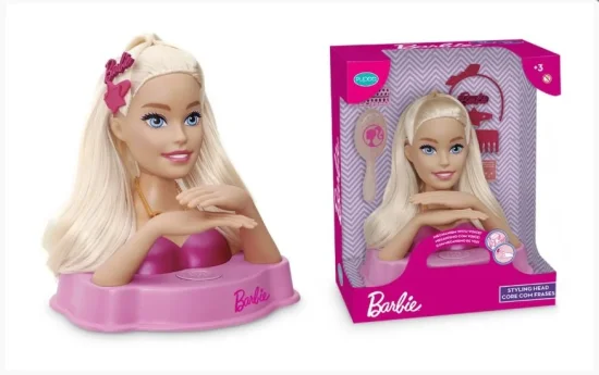 Boneca Barbie Styling Head Core com 12 Frases
