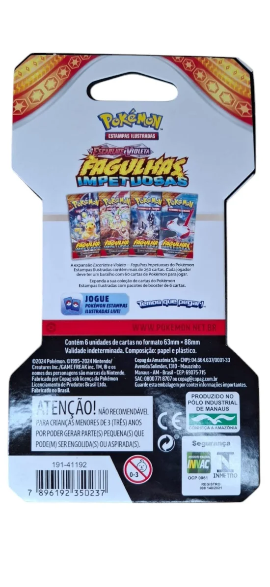 Pokmon Blister Fagulhas Impetuosas
