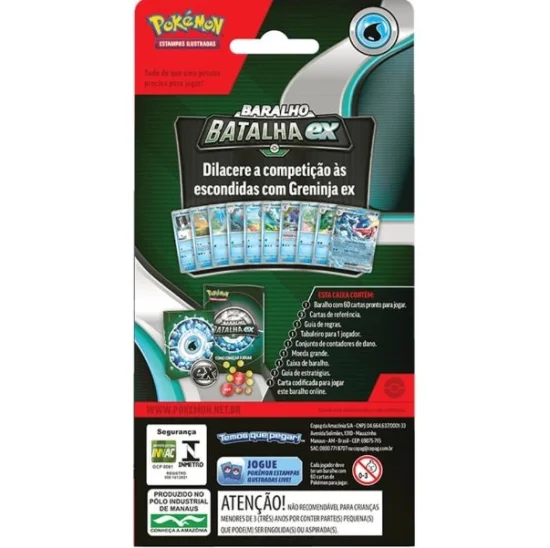 Pokmon Deck Baralho Batalha Greninja ou Kangaskhan Ex Copag