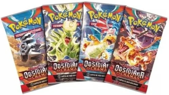 1 Booster Pokmon Escarlate E Violeta  Obsidiana Em Chamas Com 6 Cartas
