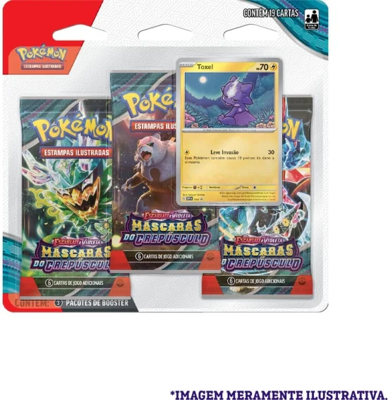 1 Pack Pokmon Escarlate E Violeta  Mascaras De Crepsculo - Sortido