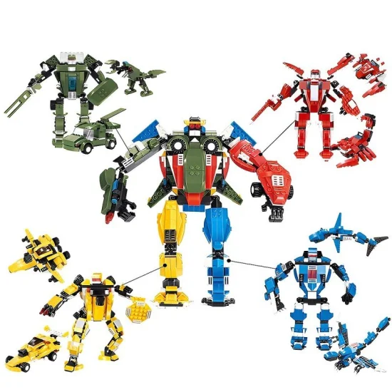 Bloco de Montar Estilo Lego Robo Change Union 3 em 1