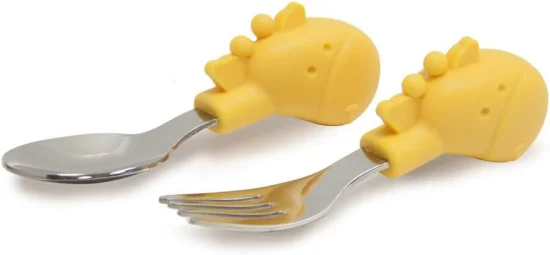 Primeiro Jogo de Garfo e Colher Girafa