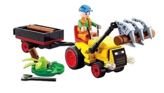 Blocos de Montar Estilo Lego - Fazenda Reboque de Madeira 120 peas