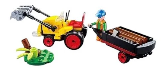 Blocos de Montar Estilo Lego - Fazenda Reboque de Madeira 120 peas