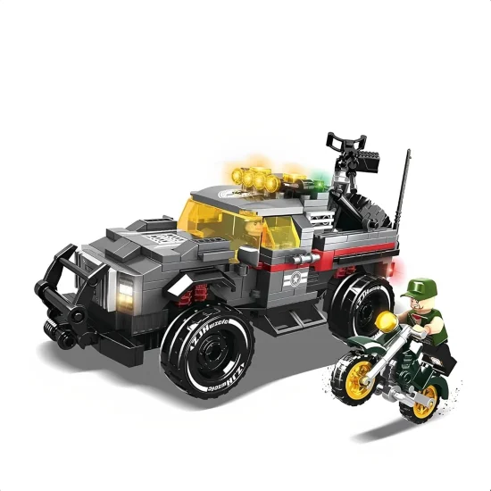 Blocos de Montar Estilo Lego - Aliana Justia e Paz Jipe Off-Road 357 Peas