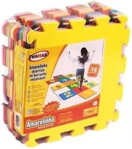 Tapete Borracha Eva - Amarelinha