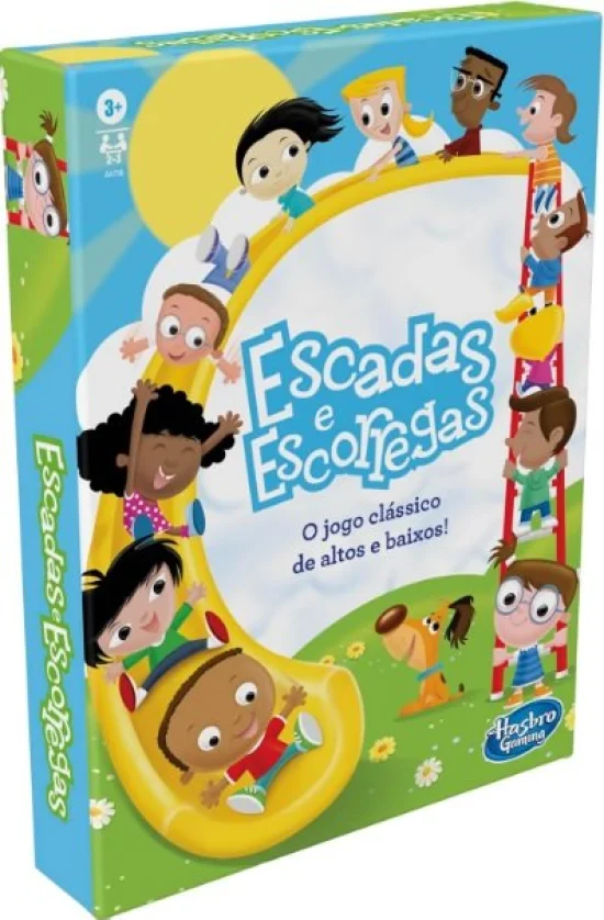 Jogo de Tabuleiro Escadas e Escorregas - Divertido Para Crianas Acima dos 3 Anos