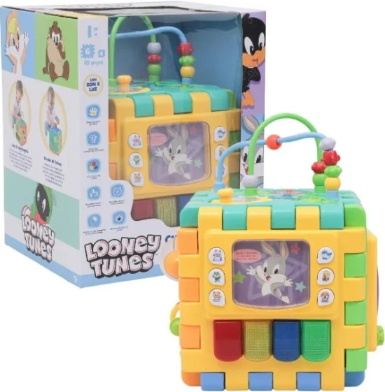 Cubo Interativo Atividade Educativo 6 Em 1 Luz Som