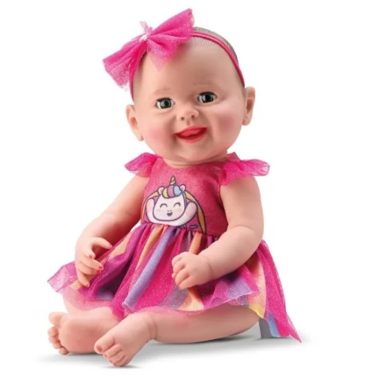 Boneca New Born Unique Collection Arco Iris