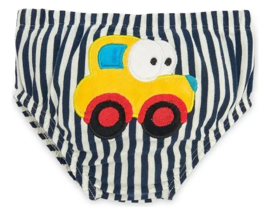 Kit com 3 Cuecas Infantil Carros ZIP 0/ 6 M (19 A 30CM)