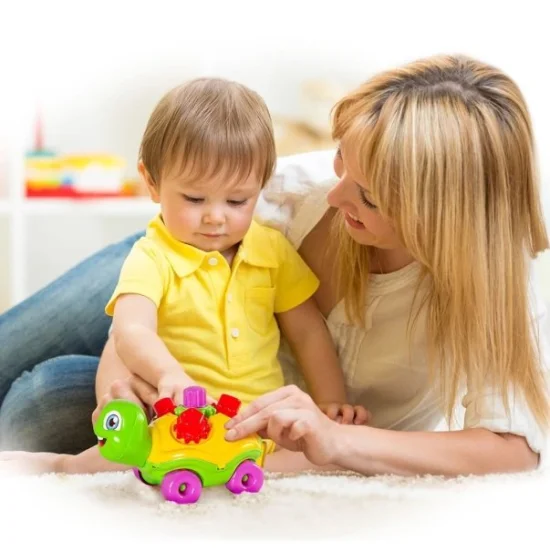 Brinquedo Educativo Tartaruga Zupi Colorida Para Bebs