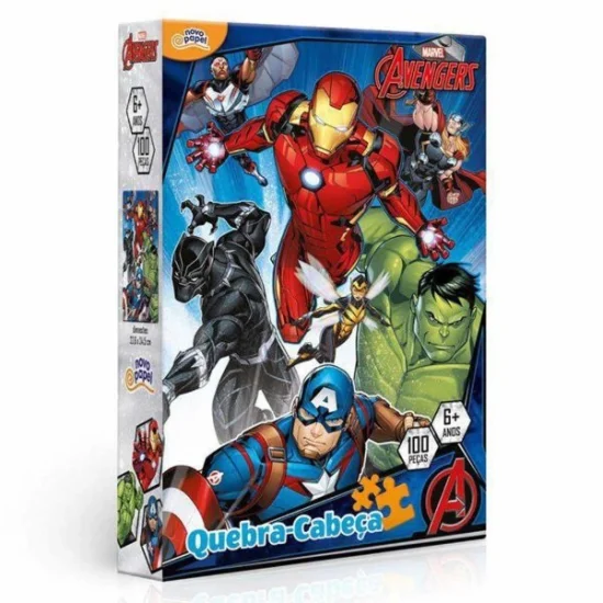 Quebra-Cabea  Avengers  Marvel - 100 Peas