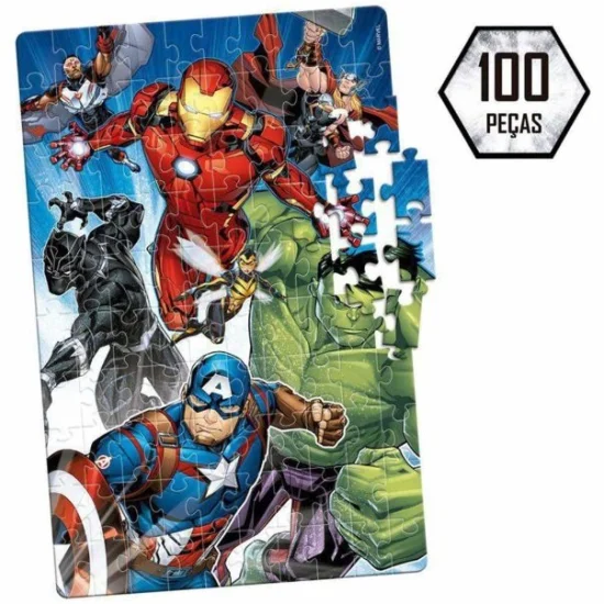 Quebra-Cabea  Avengers  Marvel - 100 Peas