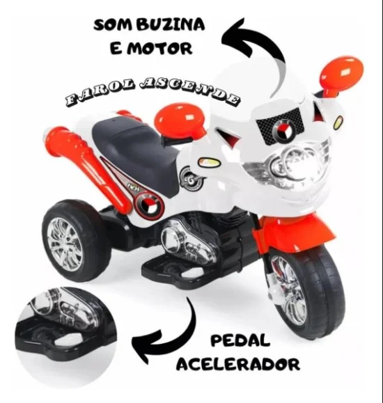 Moto Eltrica Infantil Triciclo Speed Chopper 12V