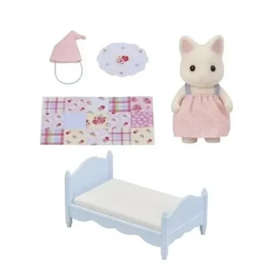 Sylvanian Families Conjunto Cama Menina Gato Primavera