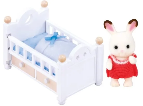 Sylvanian Families Beb Coelho Chocolate e Cama
