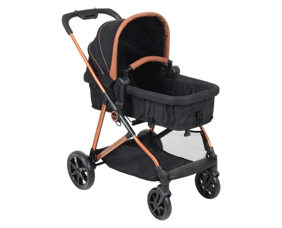 Carrinho Beb Revert Moises - Preto Cobre Reversvel