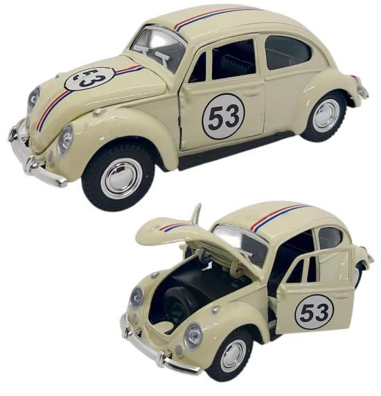 Carrinho de ferro com Frico Fusca 53 Miniatura colecionvel