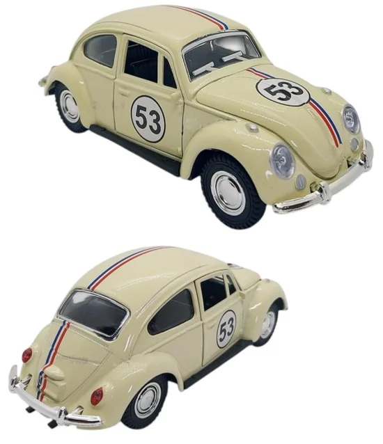 Carrinho de ferro com Frico Fusca 53 Miniatura colecionvel