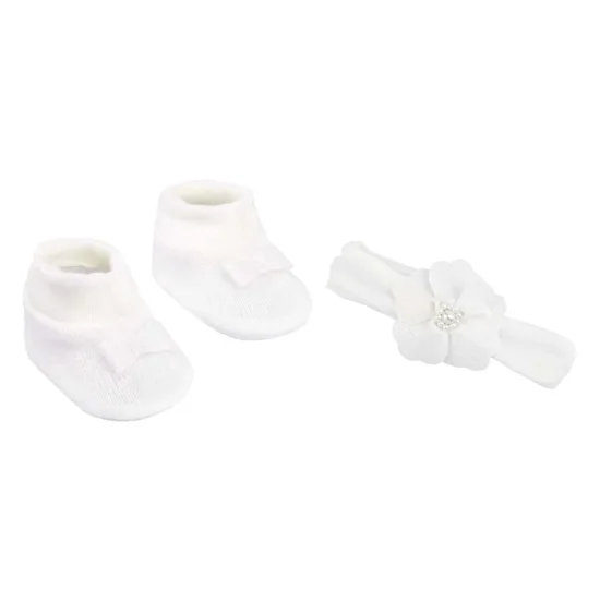 Kit Sapato e faixa de cabelo RN feminino Branco