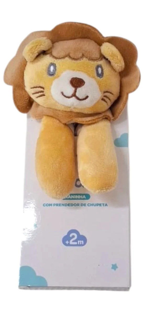 Naninha com prendedor de chupeta tamanho nico Leo