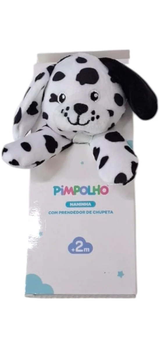 Naninha com prendedor de chupeta tamanho nico Dalmata